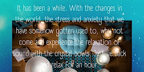 An afternoon of relaxation with the crystal bowls - Sound Healing primary image