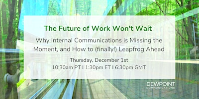 The Future of Work Won't Wait