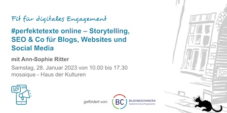 Hauptbild für #perfektetexte online – Storytelling, SEO & Co für Website und Social Media