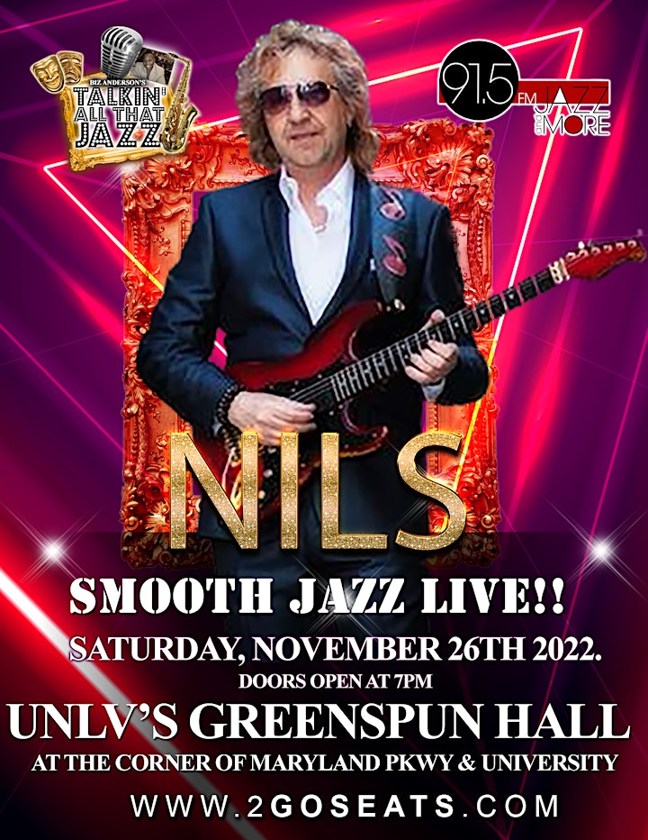 KUNV 91.5 Smooth Jazz & Poet Live at UNLV  Greenspun Hall Guitarist 'NILS' image