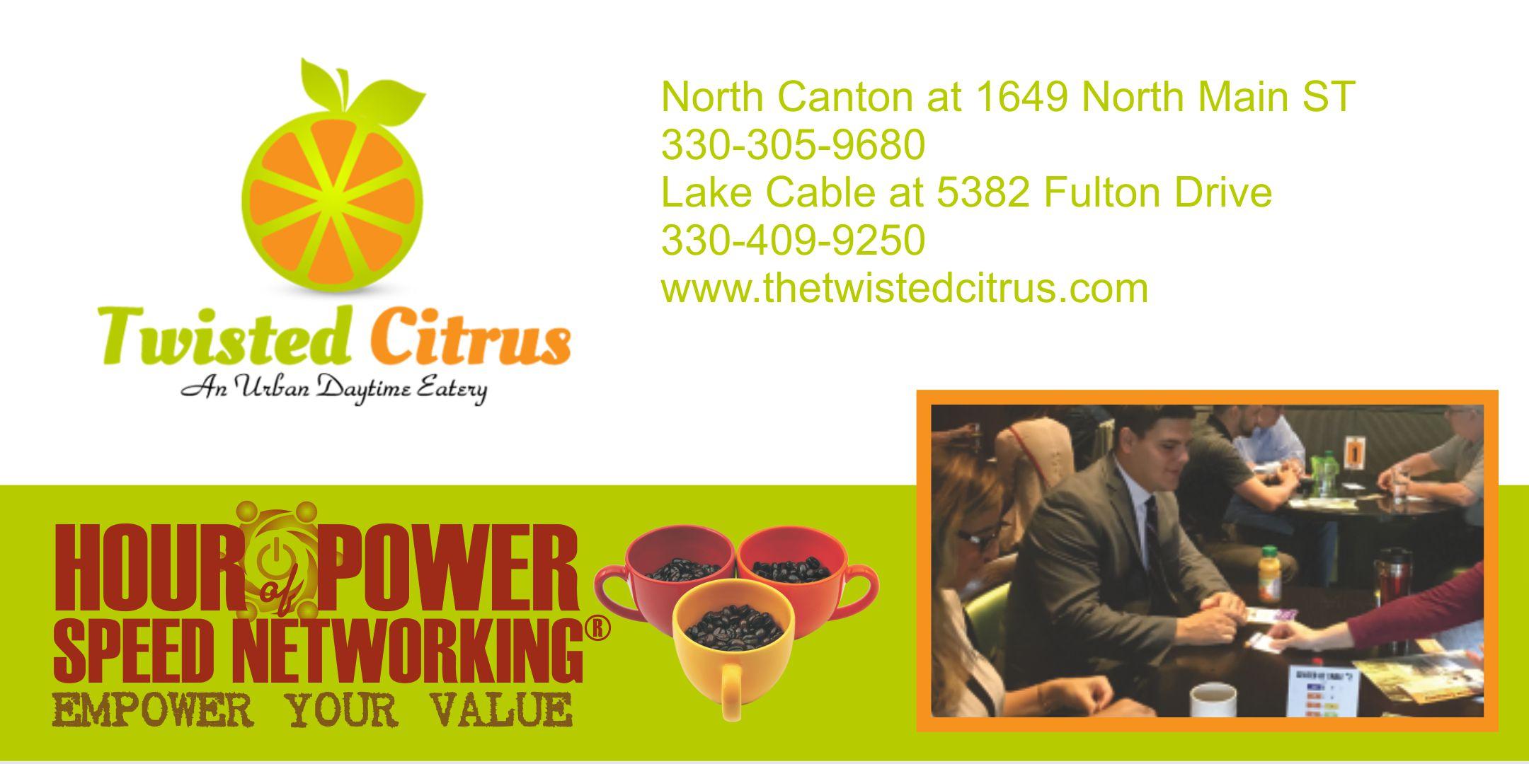 HOP Happy Hour Networking North Canton at Twisted Citrus 4-5 PM PM Monthly *Open to all