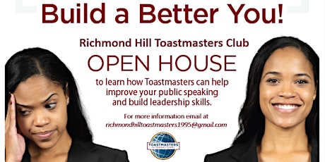 Imagen principal de Open House - Richmond Hill Toastmasters Club