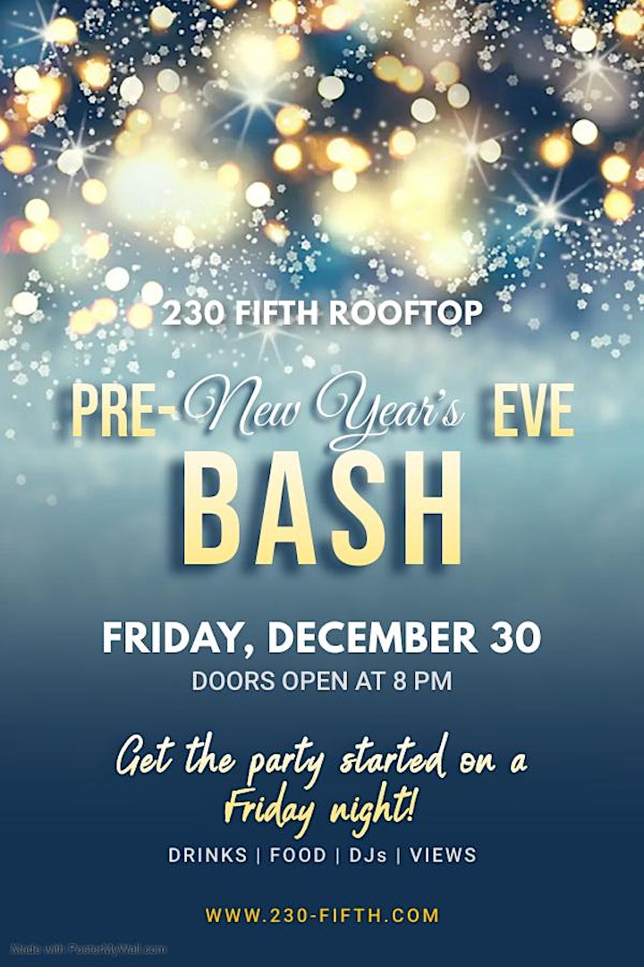 PRE-NEW YEAR'S EVE BASH @230 Fifth Rooftop image