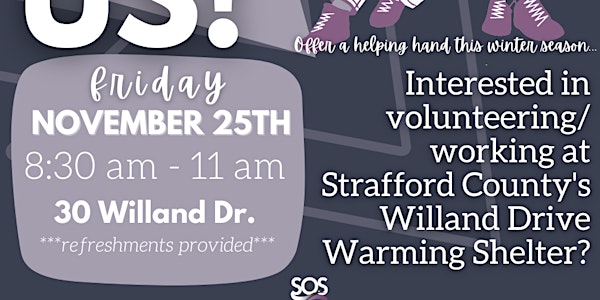 Nov 25 Willand Dr. Emergency Warming Center Volunteer Training #4