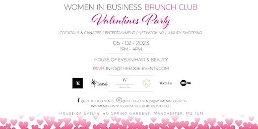 Women in business brunch club valentines party