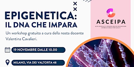 EPIGENETICA - IL DNA CHE IMPARA Workshop gratuito primary image