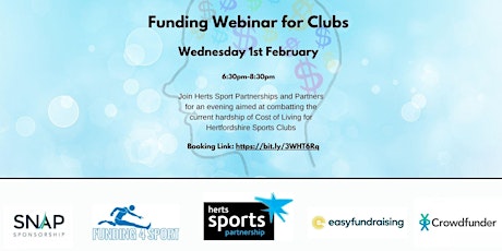 Funding Webinar for Clubs