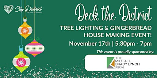 Deck the District - Tree Lighting & Gingerbread House Building primary image
