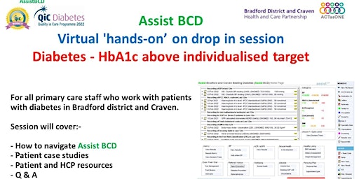 Virtual AssistBCD practical session - HbA1c above individualised target