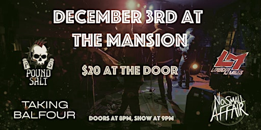 December 3rd at the Mansion