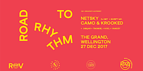 Road to Rhythm Wellington feat Netsky, Camo & Krooked + more. primary image