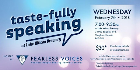 Tastefully Speaking - Fearless Voices Speaker Series - The stage where the Community shares their stories  primary image