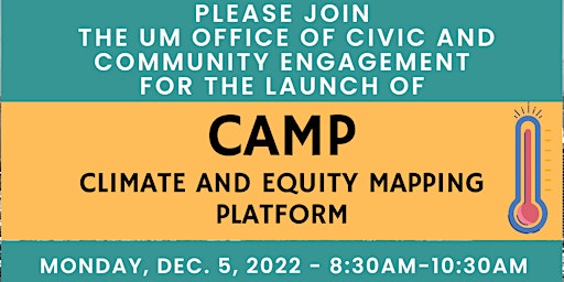 Climate and Equity Mapping Platform (CAMP) Launch
