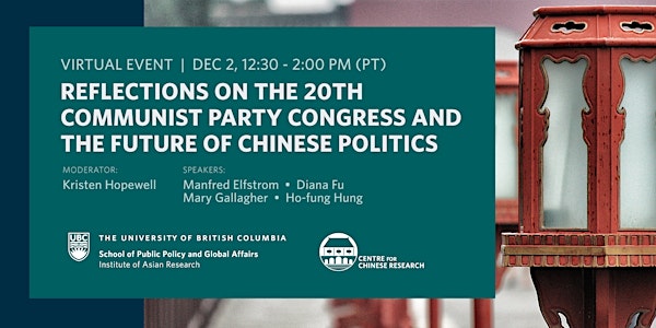 Reflections on the 20th Party Congress and the Future of Chinese Politics
