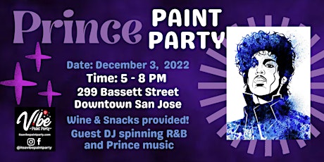 Prince Tribute Paint Party @ The Art Popup Downtown San Jose