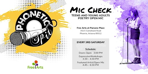 MIC CHECK - Teen Open Mic Night *up to age 18* primary image
