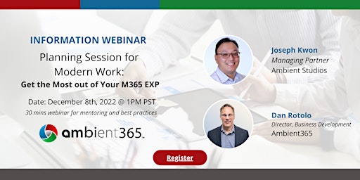 Planning Session for Modern Work: Get the Most Out of Your M365 EXP