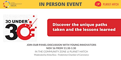 30 U 30 Panel: Fredericton Young Innovators