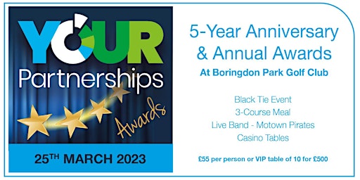 5-Year Your Partnerships Anniversary Party and Annual Awards Night