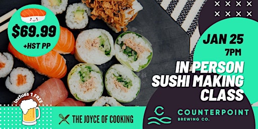 Sushi Making class at Counterpoint Brewing Co.