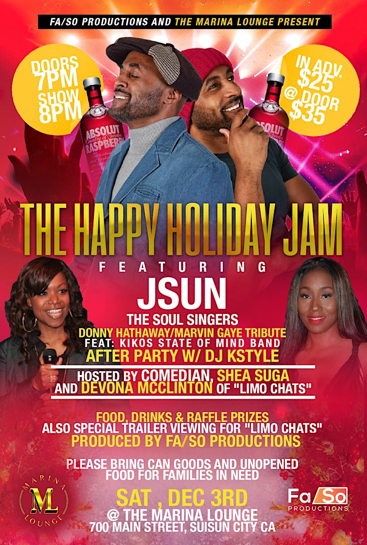 Holiday Kickoff Tribute to   Donny Hathaway & Marvin Gaye Featuring Jsun image