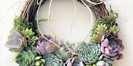 Imagen principal de Living Spring Succulent Wreath