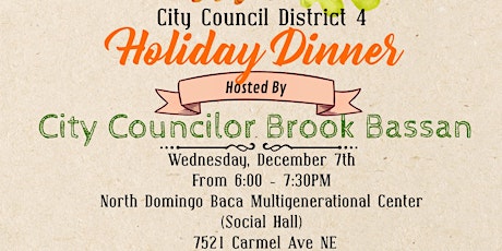 City Council District 4 Holiday Dinner