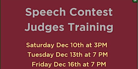 D64 Speech Contest Judges Training