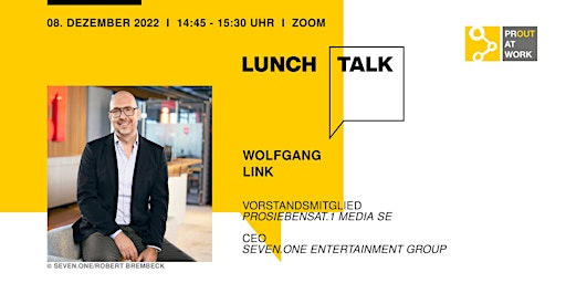 PROUT PERFORMER Lunch Talk mit Wolfgang Link