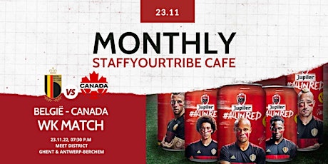 Primaire afbeelding van StaffYourTribe Café Antwerp: WK Match Belgium - Canada