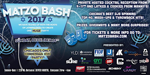 Matzo Bash - TICKETS AVAILABLE FOR PURCHASE AT THE DOOR