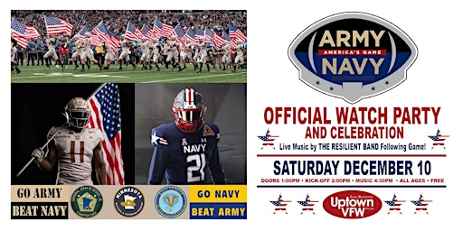 Army-Navy Football Game  Official Watch Party and Celebration