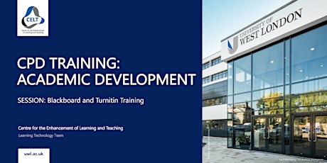 Hauptbild für (ONLINE) Blackboard and Turnitin Training for Partners - UKCBC