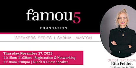 Famous 5 Speaker Series Sarnia Lambton - November 17, 2022 primary image