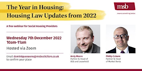 MSB Solicitors - The Year in Housing - Housing Law Updates from 2022