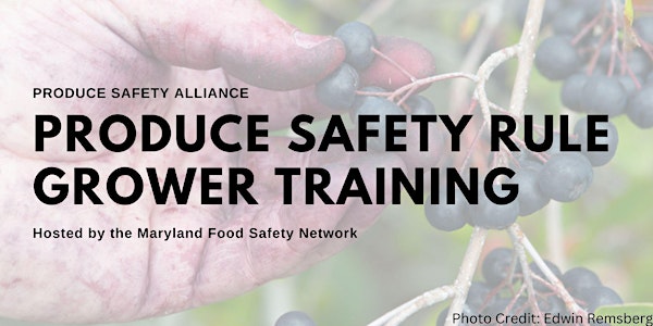 In-Person PSA Produce Safety Rule (PSR) Grower Training