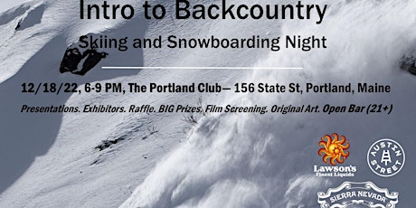 Intro to Backcountry Ski and Snowboard Night - #PortlandBackcountryNight primary image