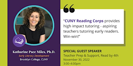 Dr. Katie Pace Miles (CUNY) & Teacher Prep and Support