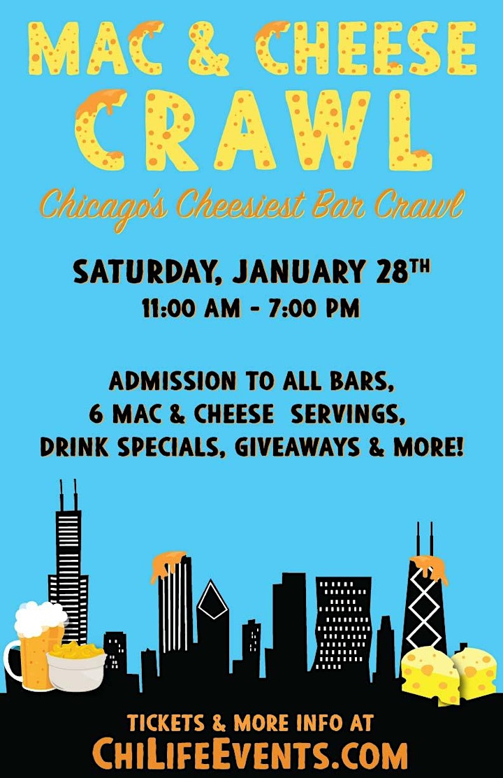 2023 Mac & Cheese Crawl - Chicago's Cheesiest Bar Crawl! image