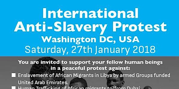 March against UAE-Libya modern-day Slavery, Washington DC