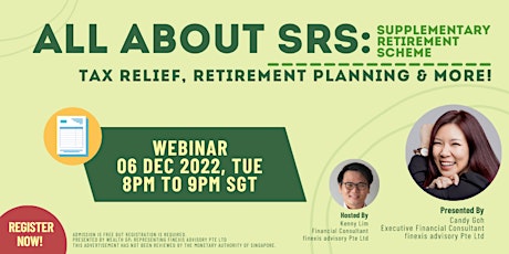 All about SRS: Tax Relief, Retirement Planning & More! primary image