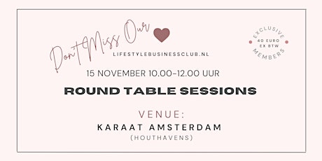 Round Table Sessions Amsterdam