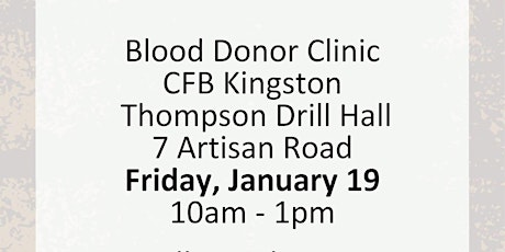 CFB Kingston Blood Donor Clinic primary image