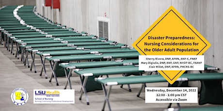 Disaster Preparedness:Nursing Considerations for the Older Adult Population