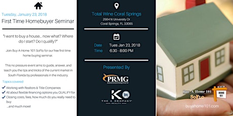 First Time Homebuyer 101 Seminar at Total Wine Coral Springs primary image