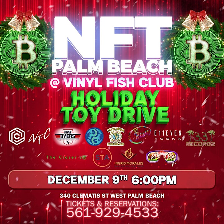 NFT Palm Beach  & 2nd Annual Holiday Toy Drive  @ Vinyl Fish Club image