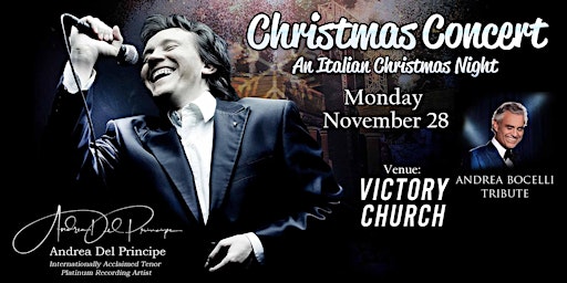 Christmas Concert - Venue 'Victory Church' Platinum Singer form Italy