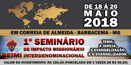 Imagem principal do evento SEMINARIO DE IMPACTO MISSIONÁRIO INTERDENOMINACIONAL 2018