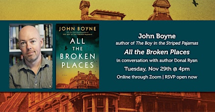 John Boyne presents "All the Broken Places"
