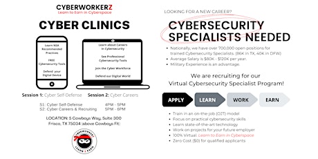 Cyber Clinic: Cyber Self-Defense & Cyber Careers (Online)